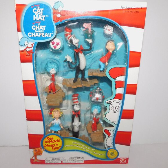 2003 Play Along Toys The Cat in the Hat Movie Collectible Figure Set NEW - Picture 1 of 8